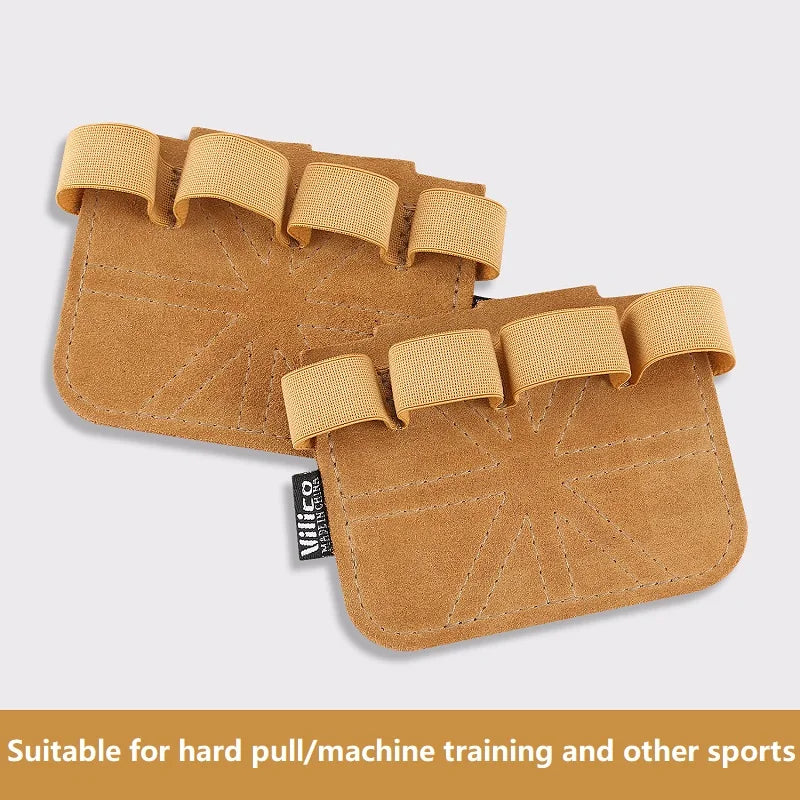BRXKN Guantes de Entrenamiento – Agarre de Cuero para Levantamiento de Pesas, Dominadas y Gym